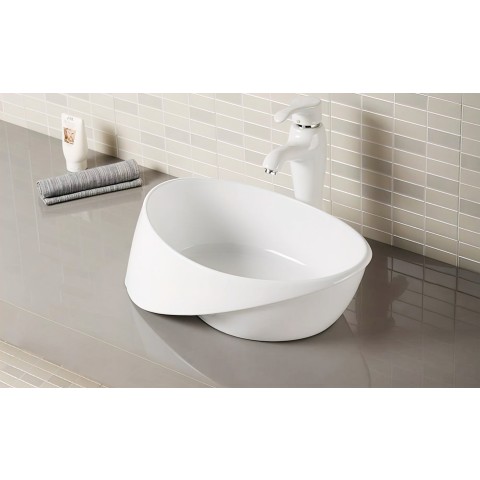 BX-4728 S9 BathX EDEN Art Designer Wash Basin (525*340*175 mm, White)